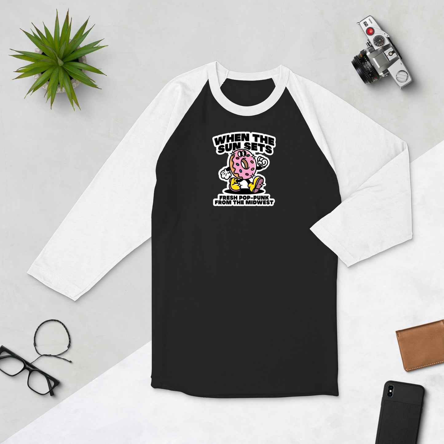 DUNKER THE DONUT BASEBALL TEE