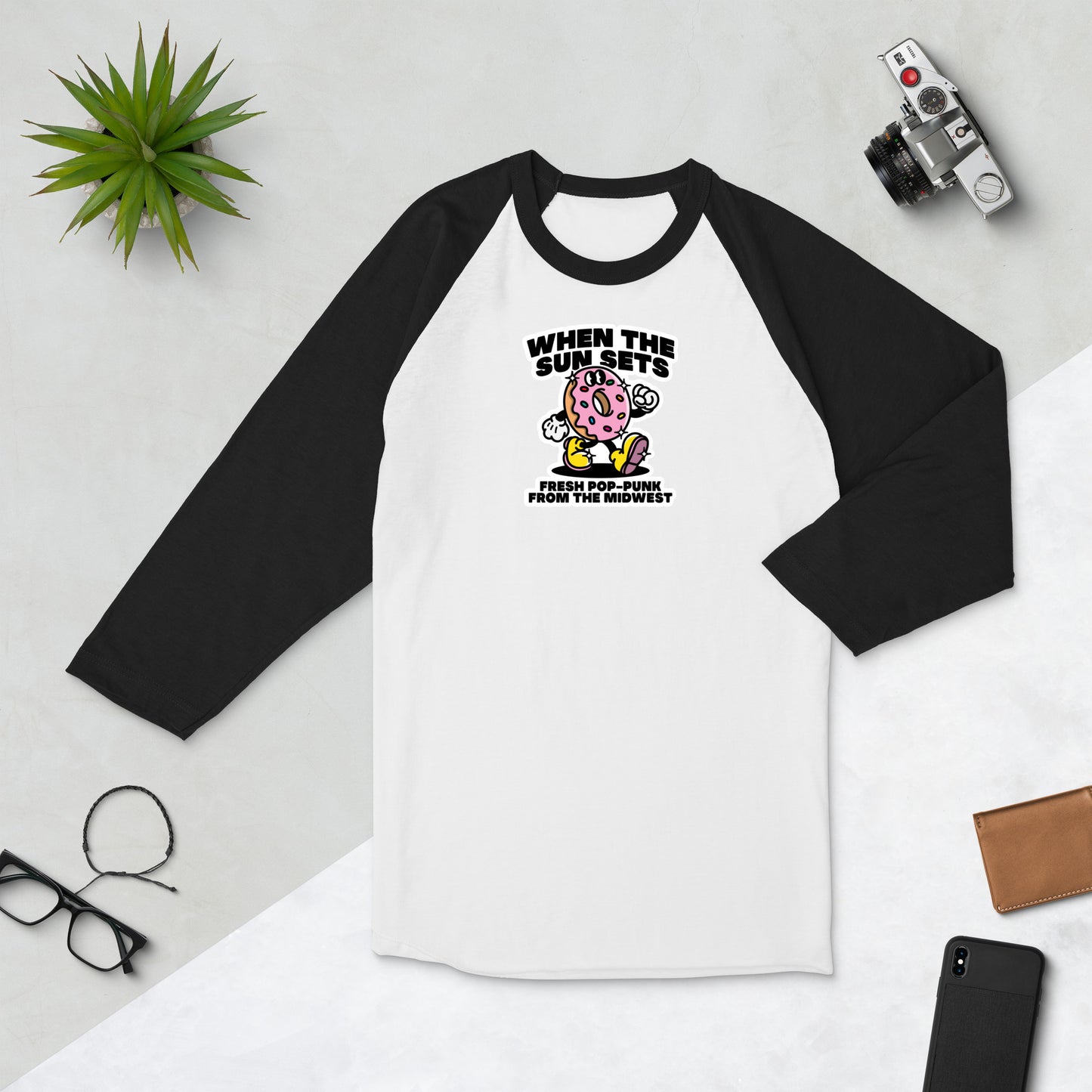 DUNKER THE DONUT BASEBALL TEE