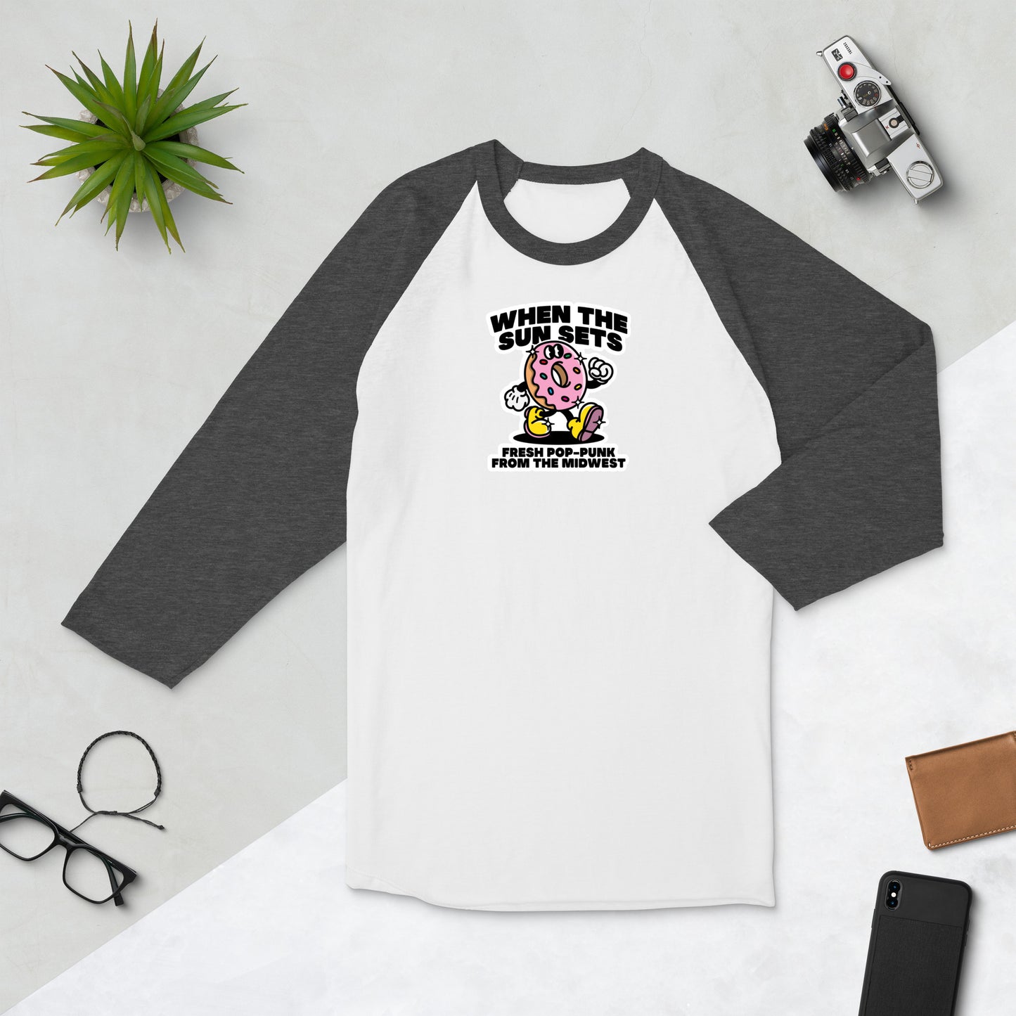 DUNKER THE DONUT BASEBALL TEE