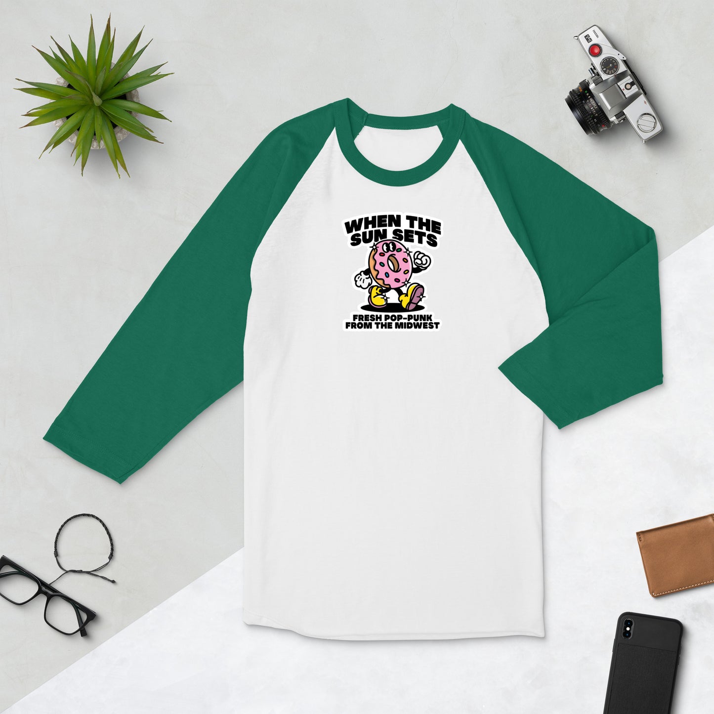 DUNKER THE DONUT BASEBALL TEE