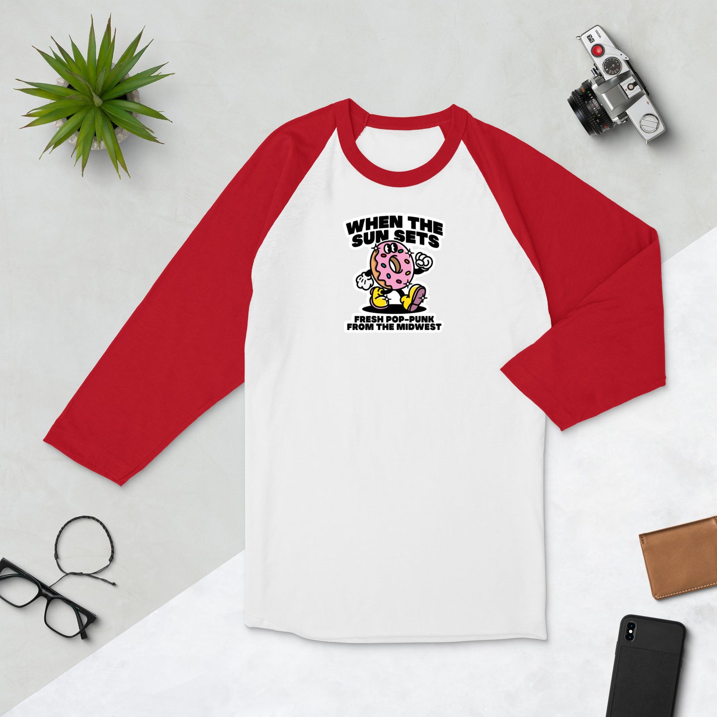 DUNKER THE DONUT BASEBALL TEE
